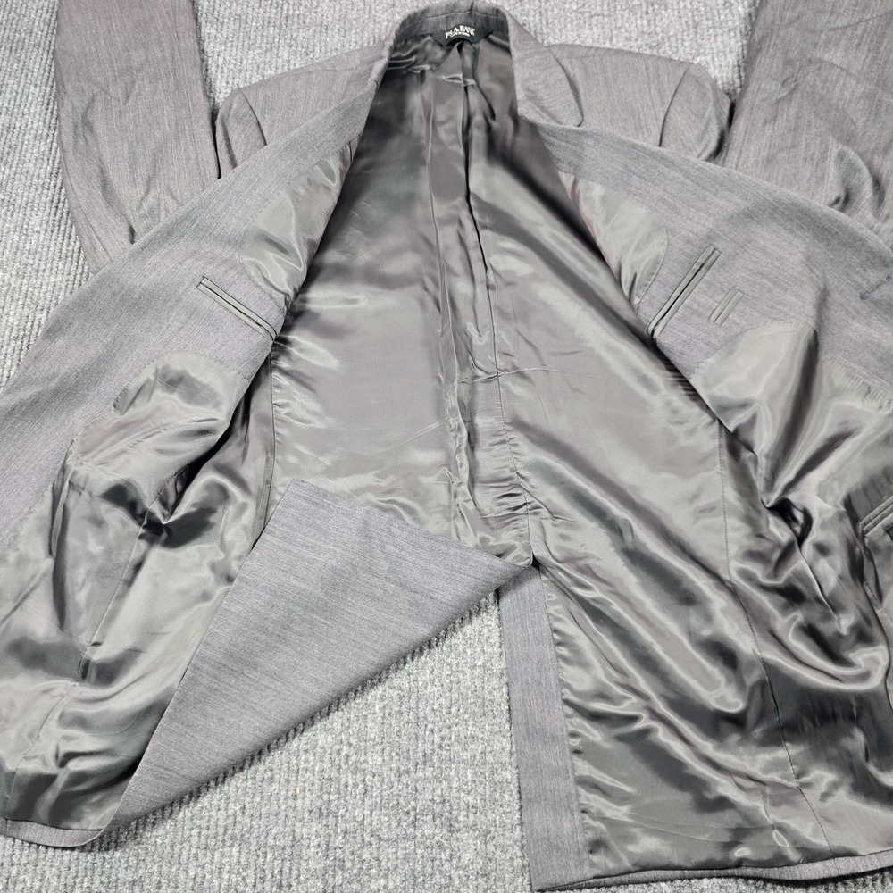 Jos A Bank Signature Collection Suit Mens 41L 35L Wool Gray‎ Herringbone 2pc - Picture 4 of 16
